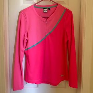 Pink FILA Sport Long Sleeve T
